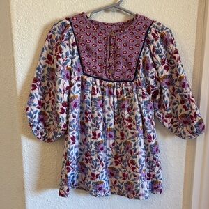 Zara Kids Floral Dress - Purple and Blue